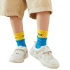 Wholesale of 5 pairs of new autumn and winter children's socks, men's and women's mid-calf spliced trendy socks, ball sports socks, cotton series Item Picture